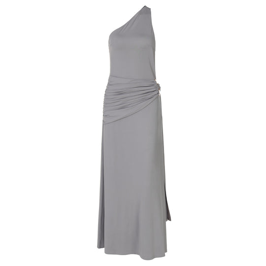 Damen Elegantes Wickelmaxikleid mit asymmetrischem Schnitt und Drapierungsdetails R&B