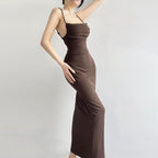 Damen Figurschmeichelndes Midi-Kleid mit dezentem Raffungseffekt R&B