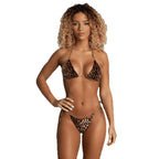 Damen Triangel-Bikini mit leopardmuster R&B