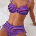 Damen Bikini-Set mit modischem Wickel-Detail und anpassbarem Bund R&B