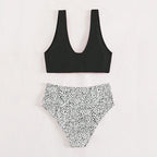 Damen Hoch tailliertes Bikini-Oberteil mit strukturiertem Design R&B