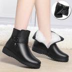Damen gefütterte Winterstiefel mit modischer Schnallenverzierung R&B