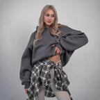 Damen oversized Kapuzenpullover mit lässigem Schnitt und Kängurutasche