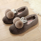 Damen Kuschelige Hausschuhe mit dekorativem Pom-Pom und Blattdesign