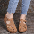 Damen Komfortable Veloursleder Sandalen mit offener Zehenpartie R&B