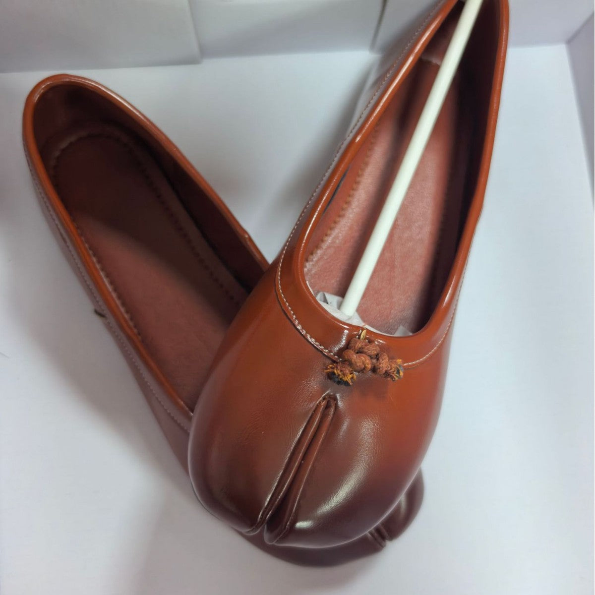 Damen elegante Ballerinas mit modischem Knotendetail R&B