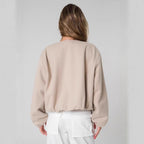 Damen Oversized Sweatjacke mit lässigem Schnitt und glänzender Oberfläche R&B