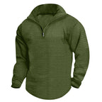 Herren nan gesteppter Thermo-Halbzip mit Waffelstruktur, gR&Bürstetem Futter und abgerundetem Saum R&B