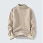 Damen Strickpullover mit hohem Kragen und weichem Innenfutter
