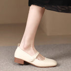 Damen elegante Ballerina-Pumps mit modischem Riemchen und bequemer Innensohle R&B