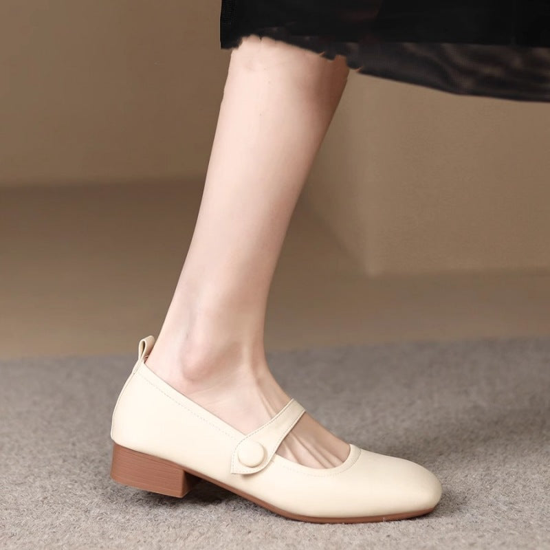 Damen elegante Ballerina-Pumps mit modischem Riemchen und bequemer Innensohle R&B