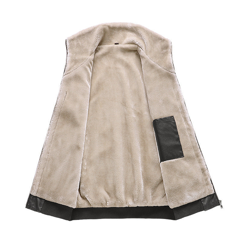 Herren Lederjacke mit warmem Innenfutter