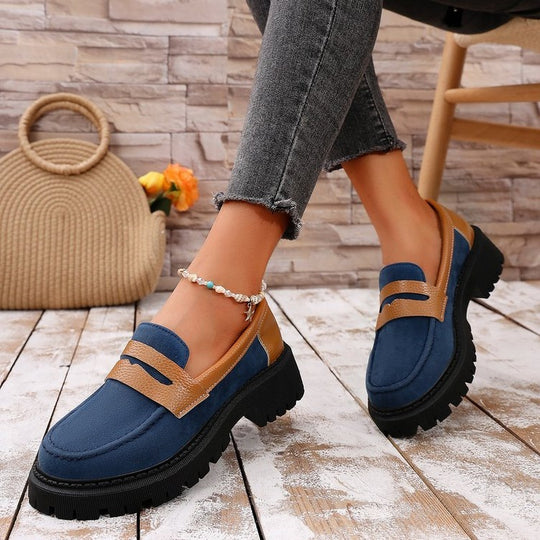 Damen modische Clogs mit robustem Plateau und elegantem Riemendesign R&B