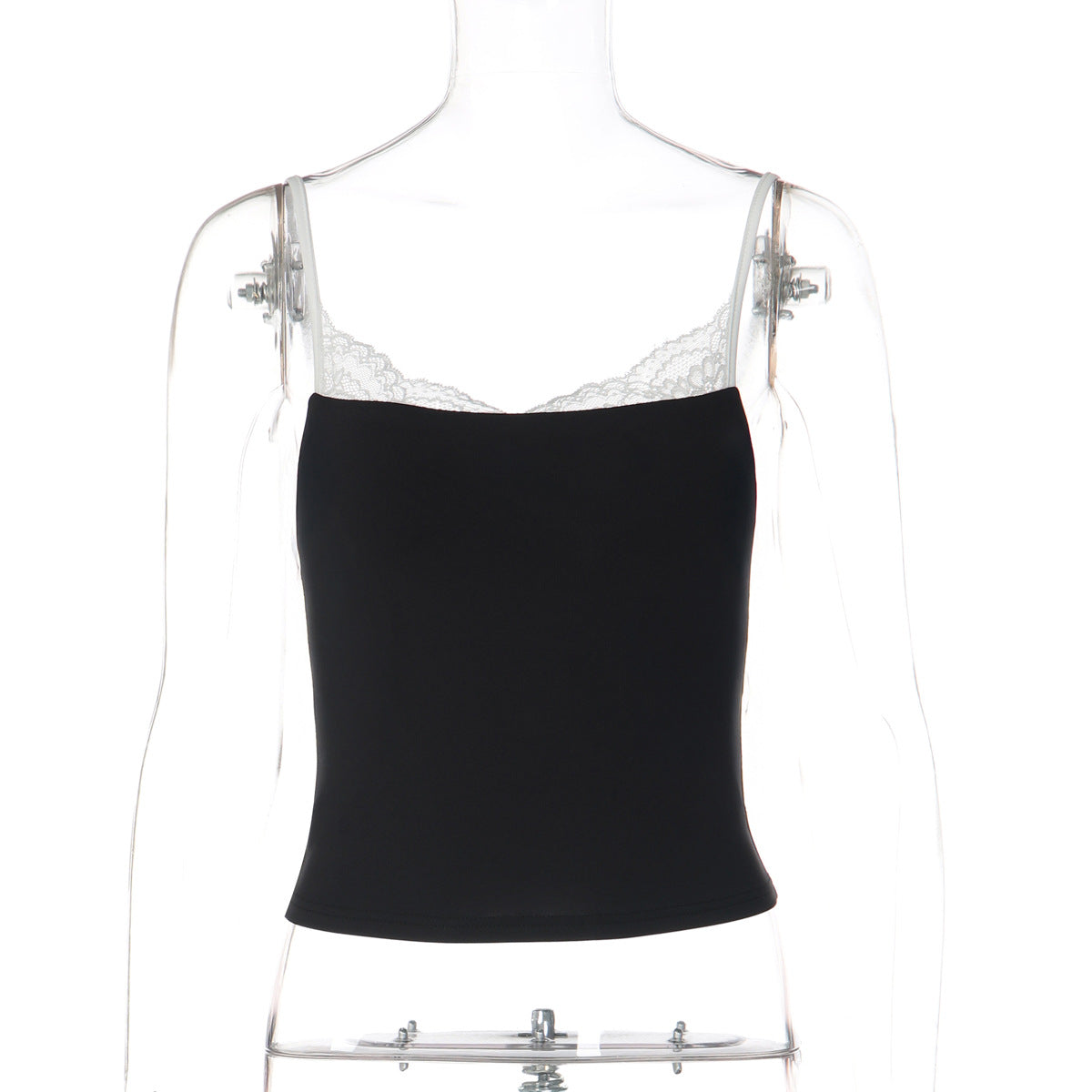 Damen Spitzen-Trägershirt mit elegantem Unterhemd-Design R&B