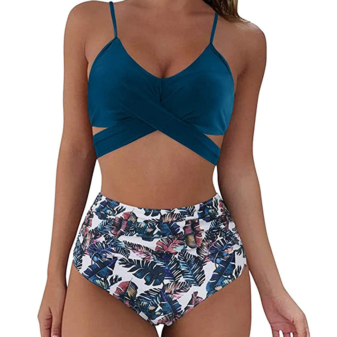 Damen Crop-Top Bikini-Set mit geflochtenem Design R&B