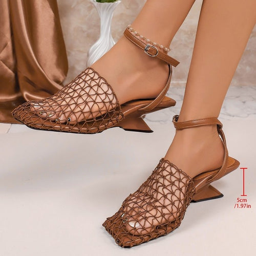 Damen geflochtene Sling-Sandalen R&B