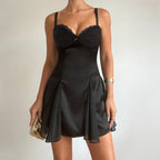 Damen Elegantes Nachthemd mit Spitzenoberteil und schwingendem Saum R&B