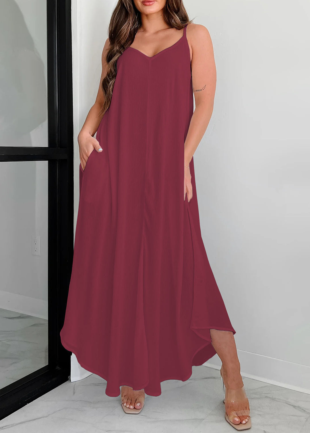 Damen Sommerliches Maxi Kleid R&B