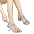 Damen Glamouröse Sandalen mit floralem Dekor R&B