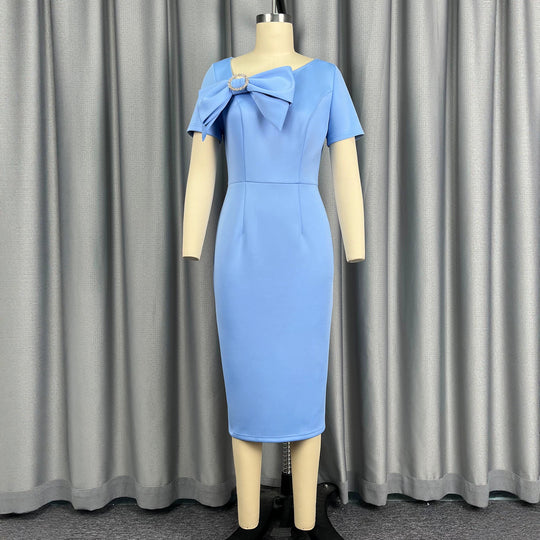 Damen Etuikleid mit eleganter Schleife R&B