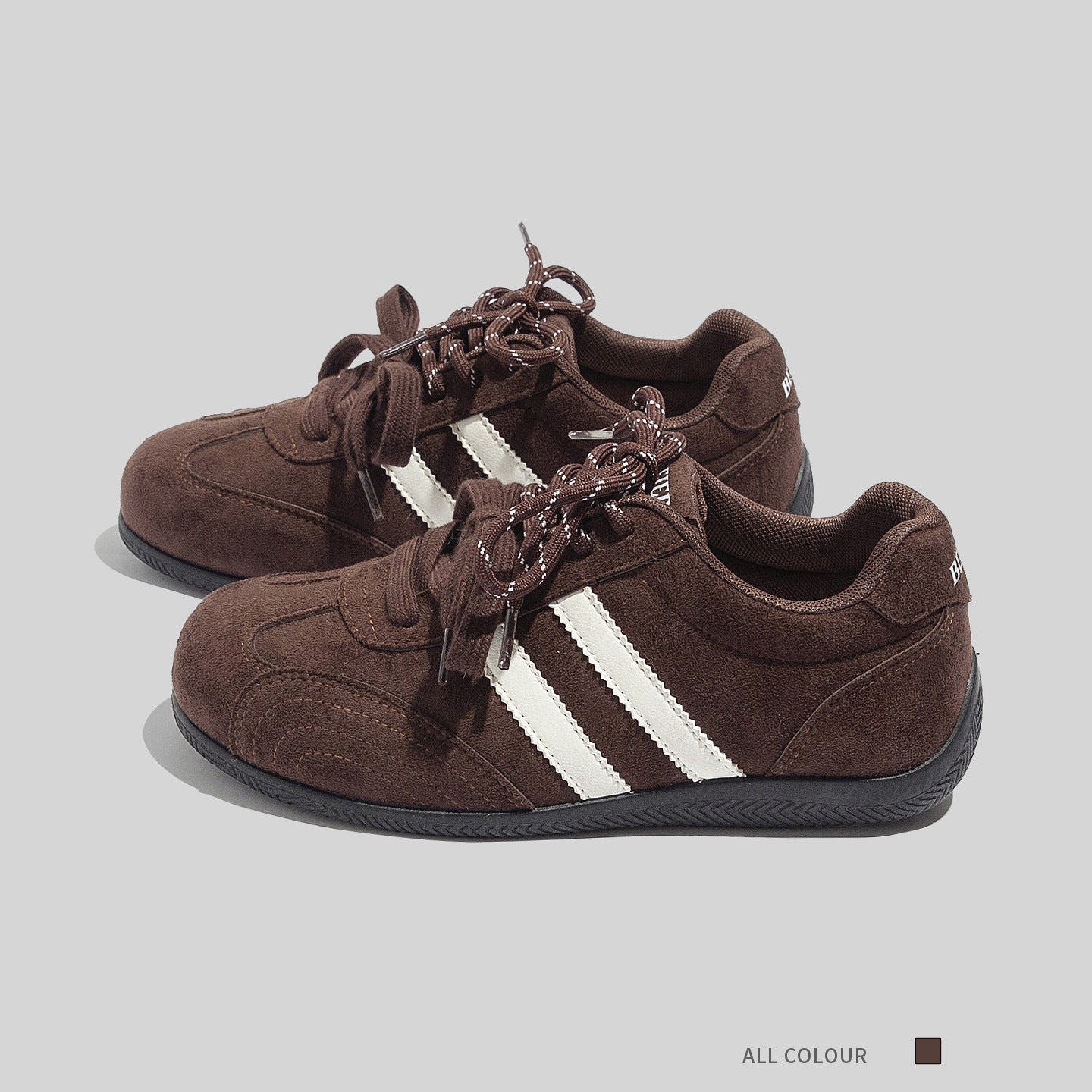 Damen Sportliche Sneaker mit rutschfester Gummisohle und weichem Wildleder-Obermaterial