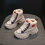 Damen Winterliche High-Top Sneaker mit kuscheligem Fleece-Futter und rutschfester Sohle R&B
