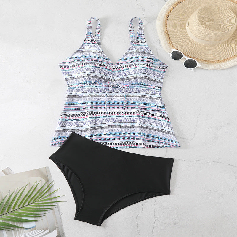 Damen Tankini-Set mit modischem Muster und komfortablem Schnitt R&B