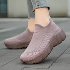 Damen Bequeme Sneaker mit elastischem Strickoberteil R&B