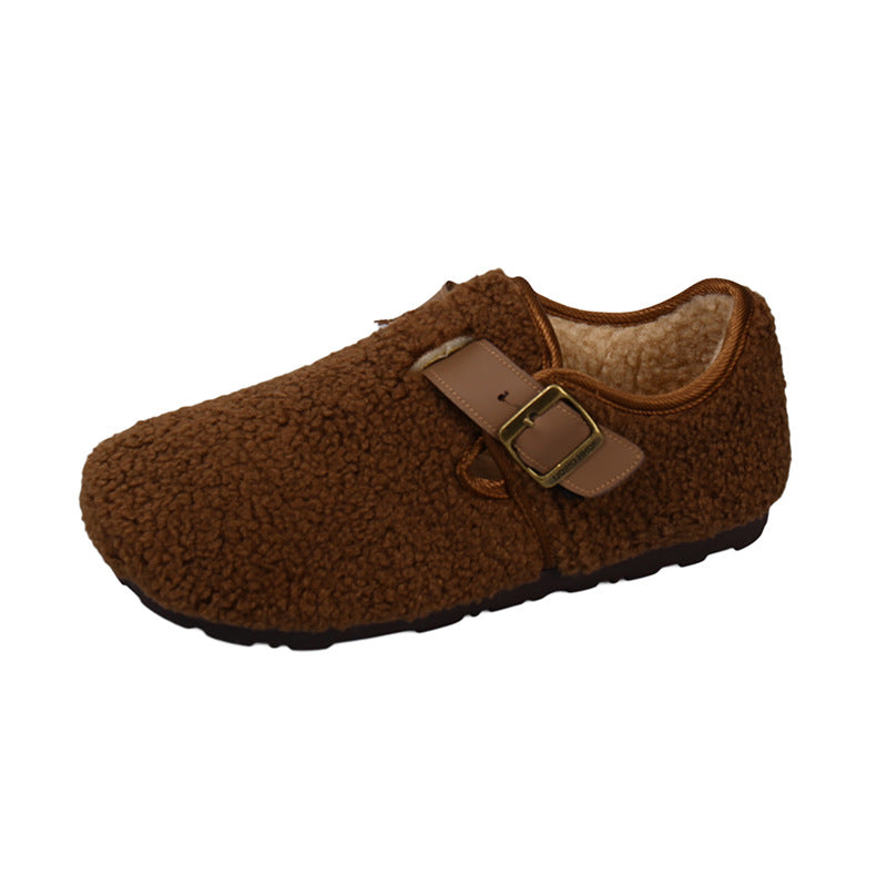 Damen Hausschuhe mit verstellbarem Riemen und weichem Innenfutter
