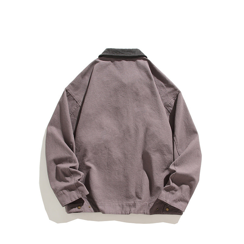 Herren robuste Freizeitjacke mit hohem Kragen und praktischen Taschen R&B