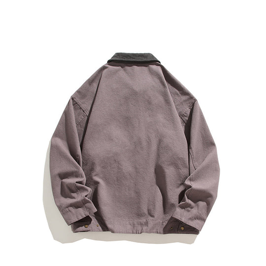 Herren robuste Freizeitjacke mit hohem Kragen und praktischen Taschen R&B
