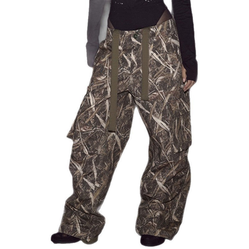 Damen Utility-Hosen im Camouflagedesign mit verstellbarem Bund und praktischen Seitentaschen R&B
