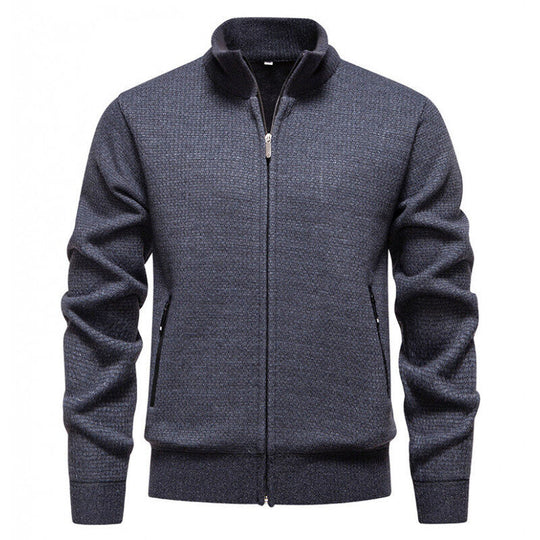 Herren Strickjacke mit modernem Reißverschluss und praktischen Taschen R&B