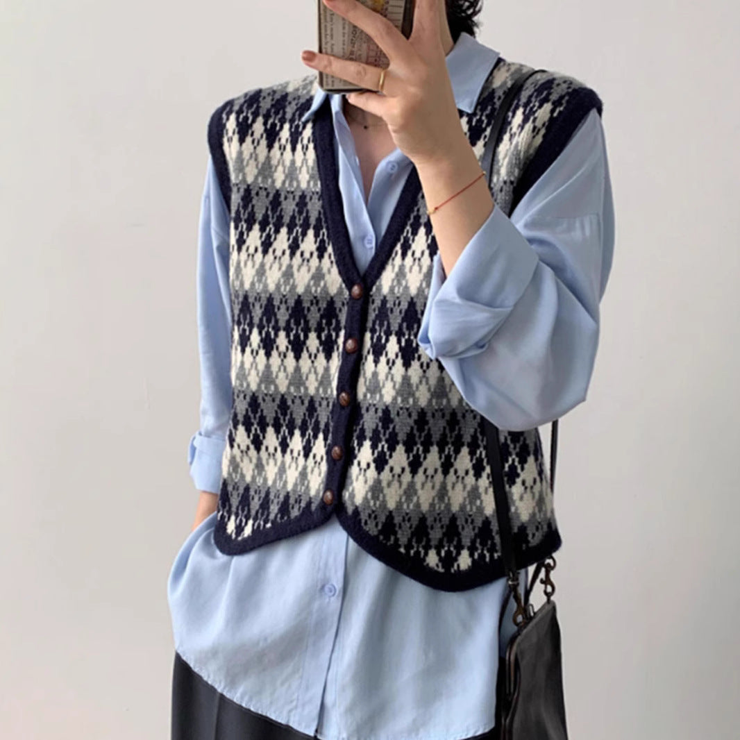 Damen modische Strickweste R&B