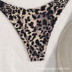 Damen Hochgeschnittener Bikini-Unterteil mit animalischem Muster R&B