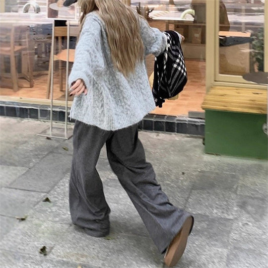 Damen kuscheliger Cardigan mit weit geschnittenen Ärmeln und feiner Struktur R&B