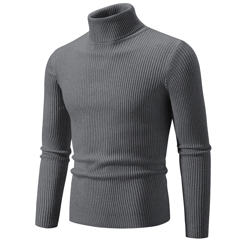 Herren feiner Rollkragenpullover aus langlR&Bigem Strickmaterial R&B
