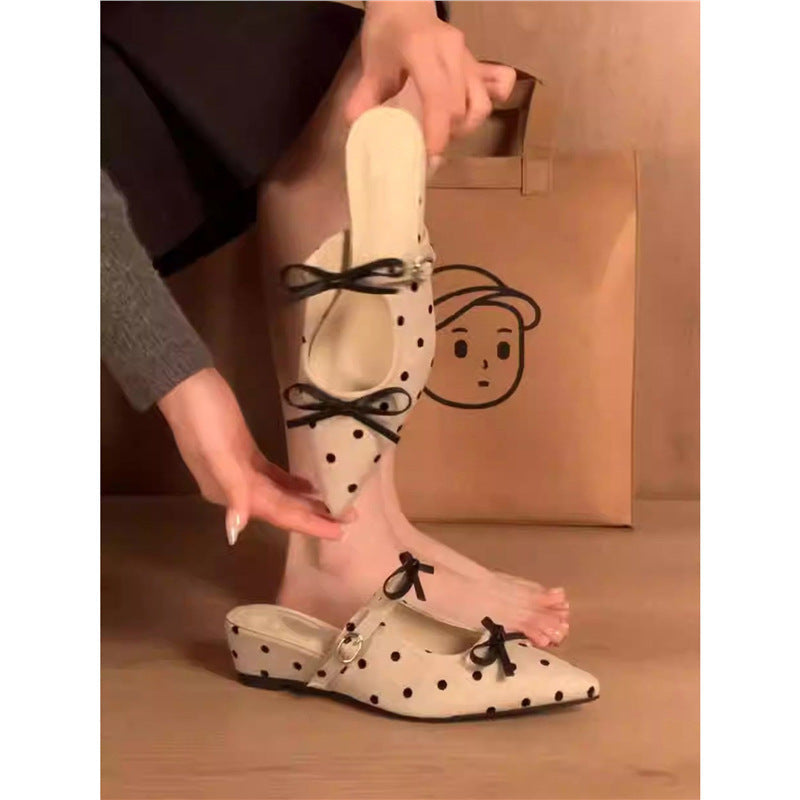 Damen Slingback-Ballerinas mit Punkte-Design R&B
