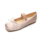 Damen Ballerinas mit verstellbarem Riemen und elegantem Schleifendesign