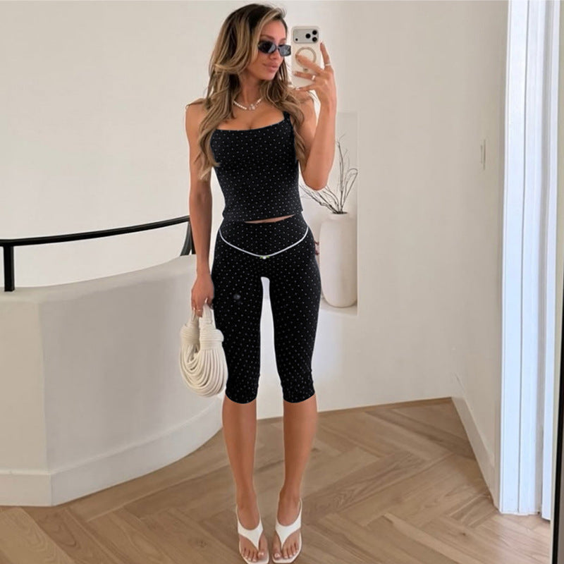 Damen Sportliches Oberteil und Leggings-Set R&B