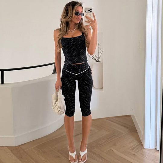 Damen Sportliches Oberteil und Leggings-Set R&B