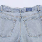 Damen weite Jeans im modernen Schnitt mit hohen Seitenöffnungen R&B