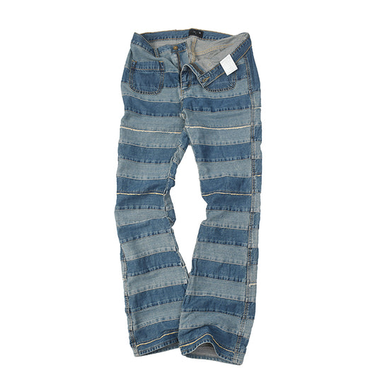 Damen Jeanshose mit modernem Streifenmuster und bequemer Passform R&B