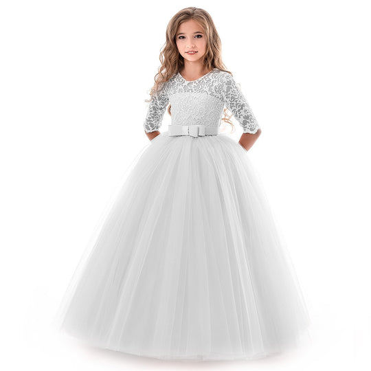 Damen Prinzessinnenkleid mit Spitzenoberteil und Tüllrock R&B