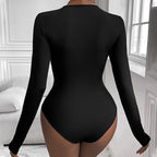 Damen Langärmliger Body mit innovativem Knotendesign R&B