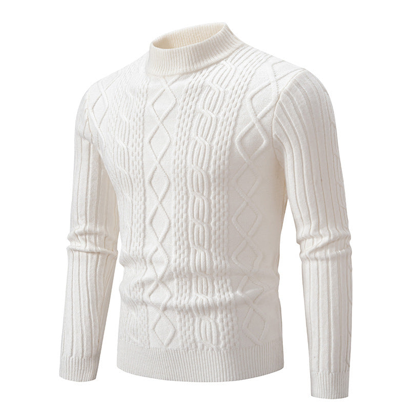 Herren Grobstrukturierter Rollkragenpullover