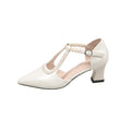 Damen elegante T-Strap Pumps mit geflochtenem Riemchen