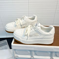 Damen Sportliche Sneakers mit luftiger Netz- und Lederkombination R&B