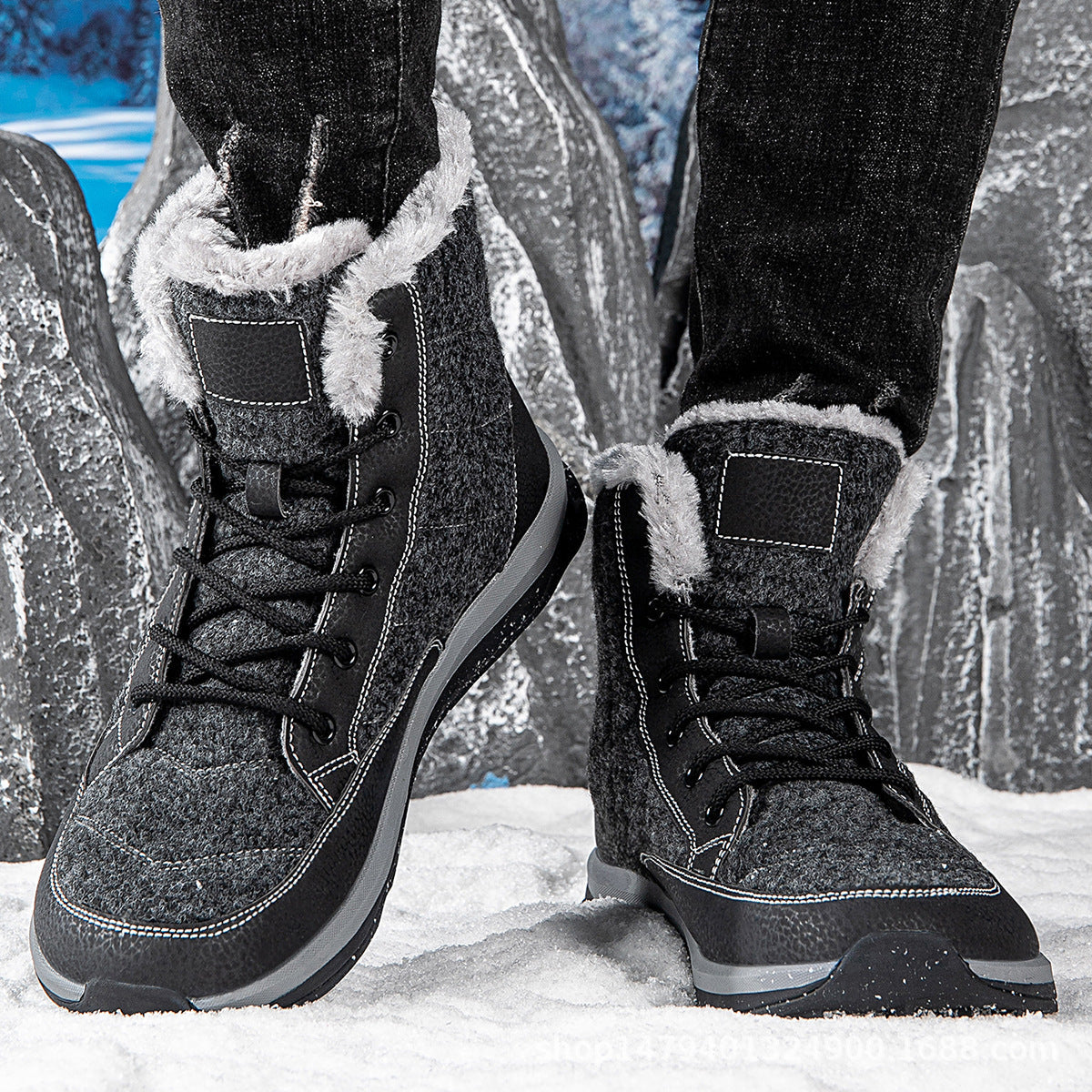 Damen Winterboots mit isolierendem Fleece-Futter und rutschfester Sohle R&B