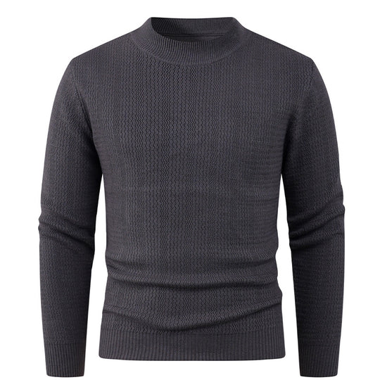Herren Strukturpullover mit hochgeschlossenem Kragen und modischem Design R&B